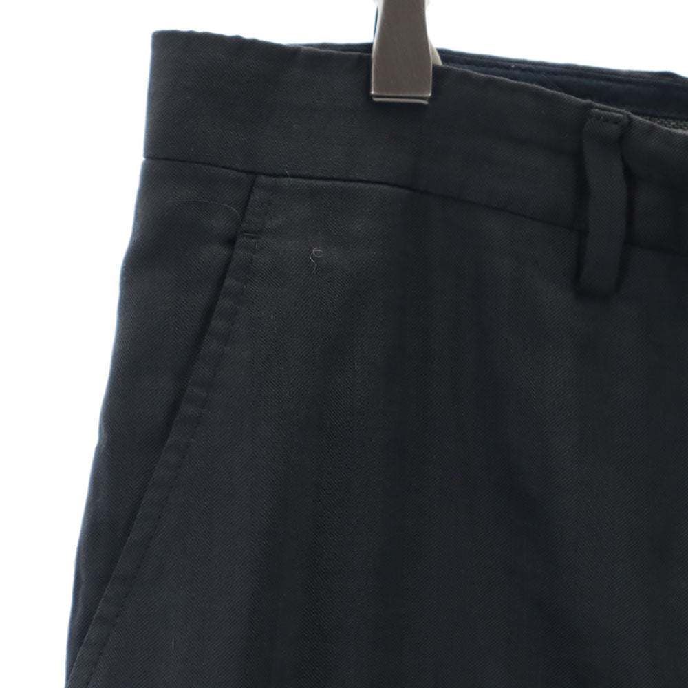 ジョルジオアルマーニ 2009年製 イタリア製 スラックスパンツ L ブラック GIORGIO ARMANI ストライプ メンズ