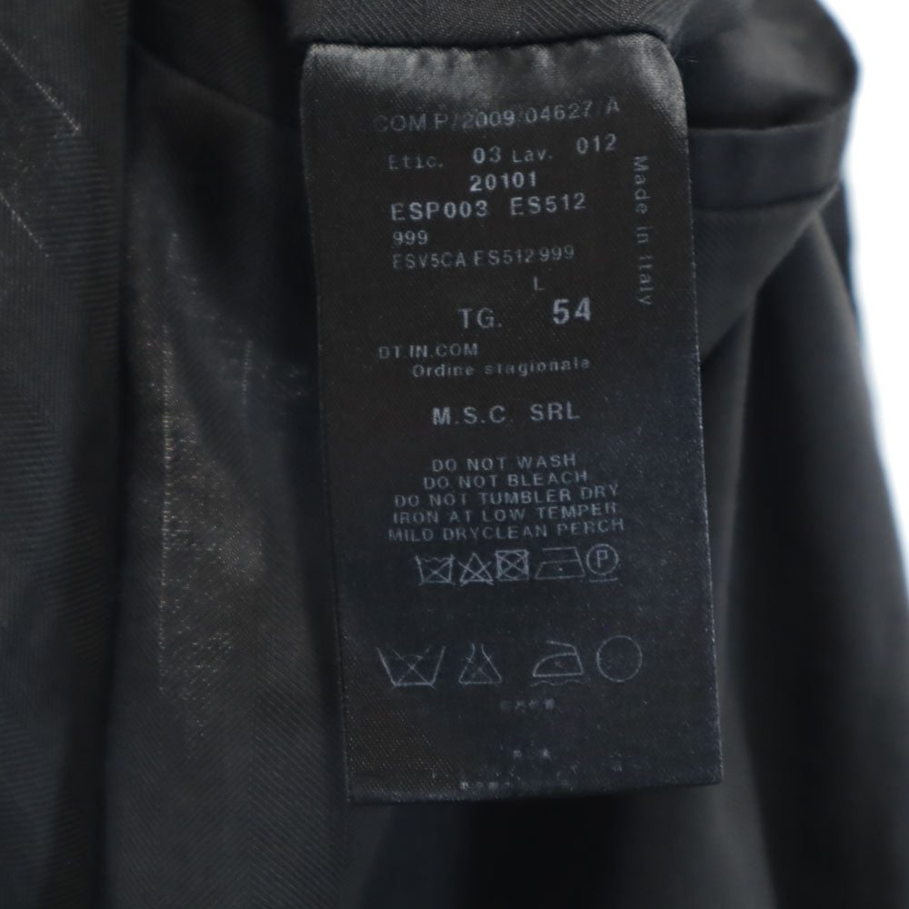 ジョルジオアルマーニ 2009年製 イタリア製 スラックスパンツ L ブラック GIORGIO ARMANI ストライプ メンズ