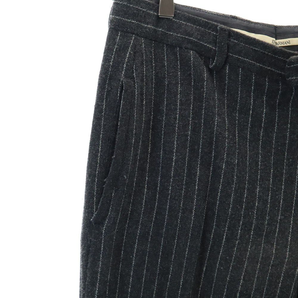 エンポリオアルマーニ 2005年製 イタリア製 スラックスパンツ 52 ブラック Emporio Armani ストライプ メンズ