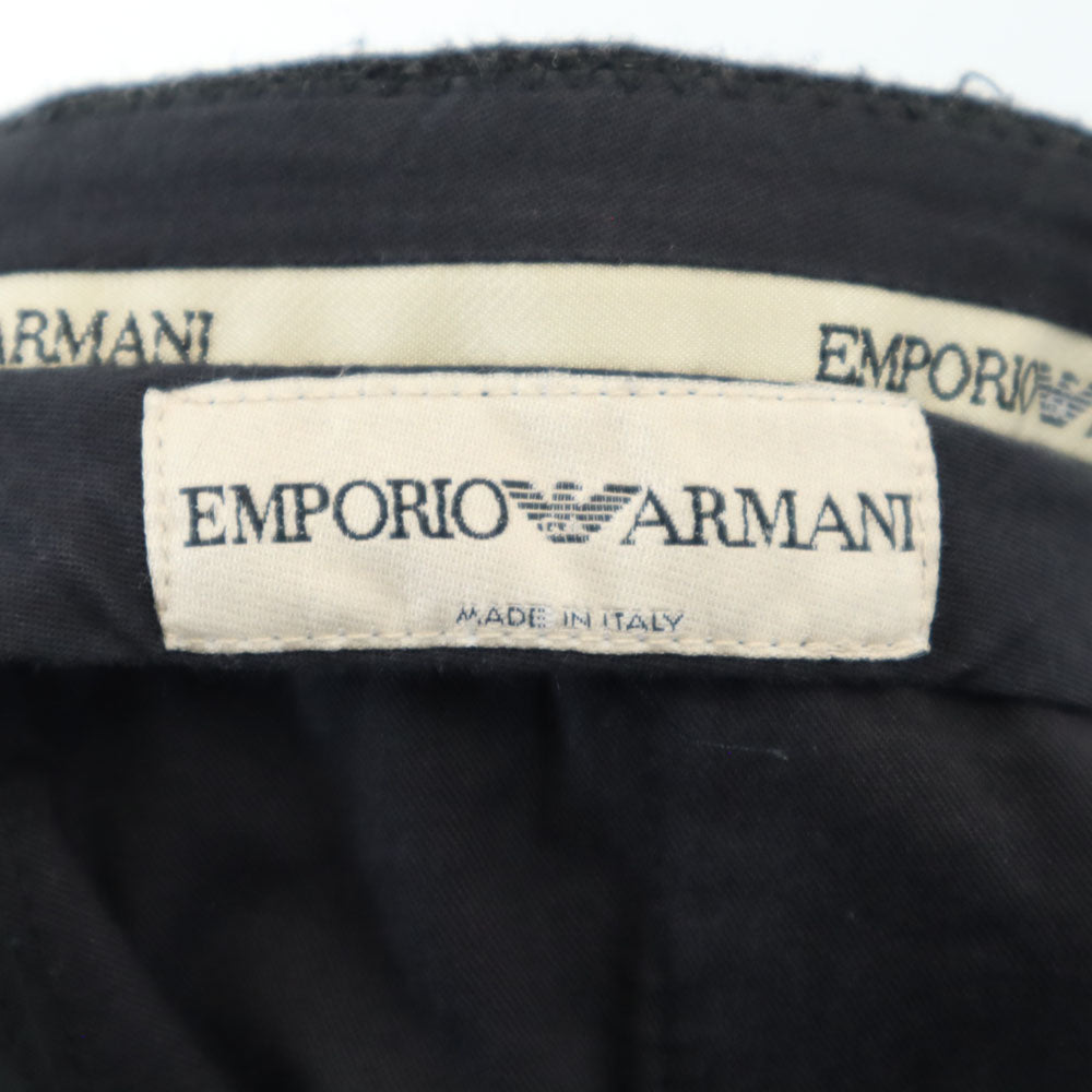 エンポリオアルマーニ 2005年製 イタリア製 スラックスパンツ 52 ブラック Emporio Armani ストライプ メンズ