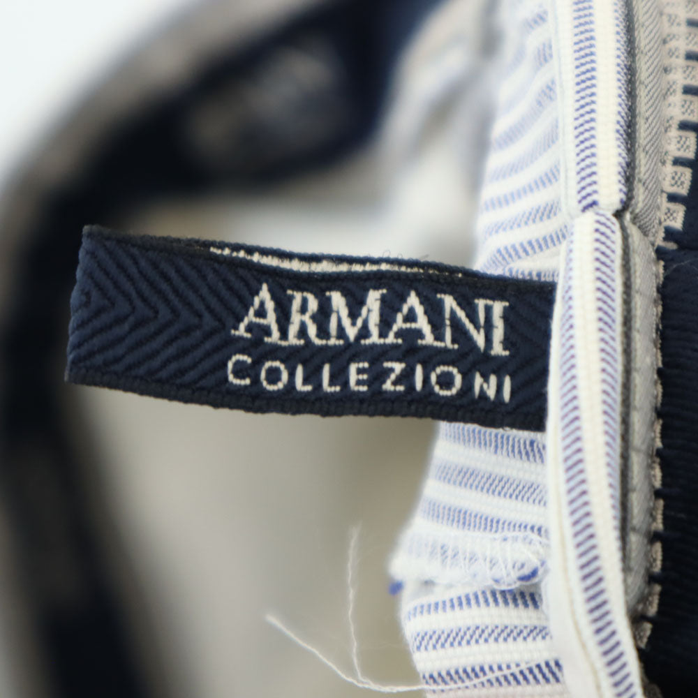 ARMANI COLLEZIONI アルマーニコレッツォーニ ストライプ ロングパンツ w39 ブルー系 ビッグサイズ メンズ
