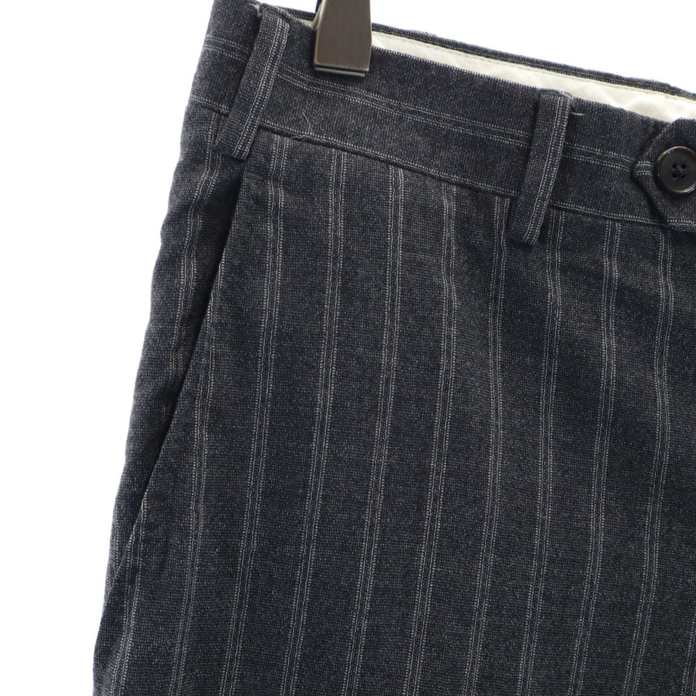 Salvatore Ferragamo サルヴァトーレフェラガモ イタリア製 ストライプ柄 スラックスパンツ 46 チャコールグレー メンズ