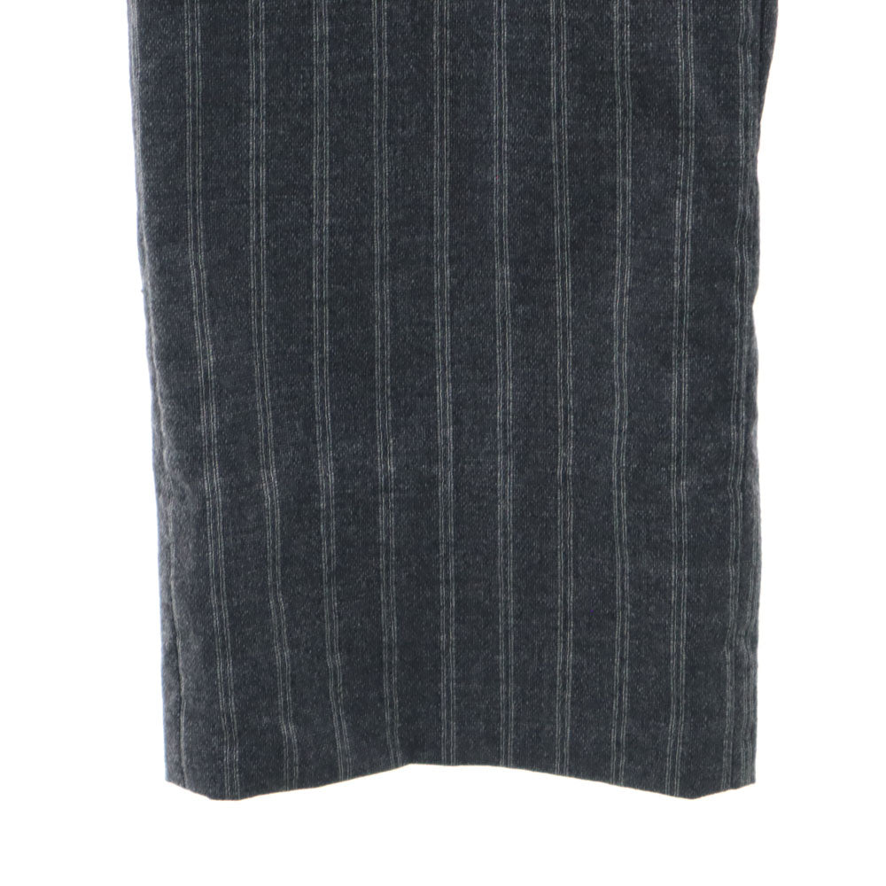 Salvatore Ferragamo サルヴァトーレフェラガモ イタリア製 ストライプ柄 スラックスパンツ 46 チャコールグレー メンズ