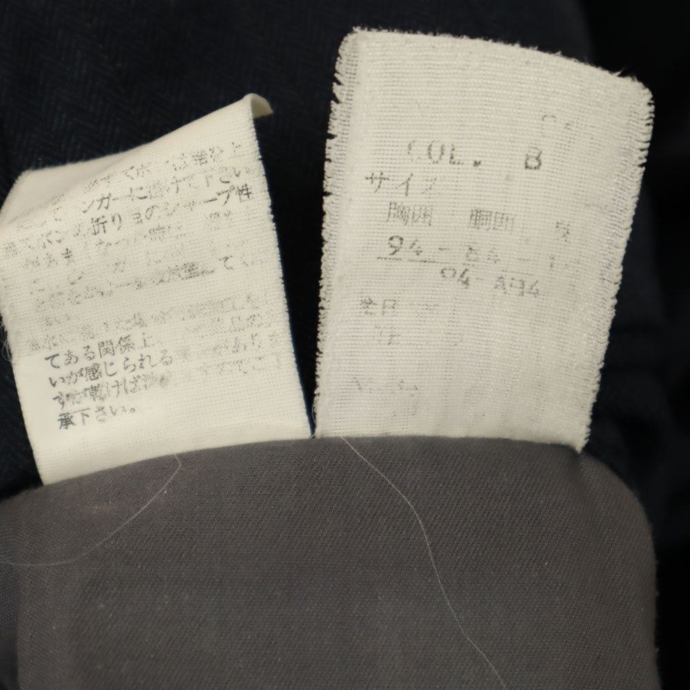 オールド 90s ヘリンボーン ストライプ柄 スラックスパンツ AB4 ネイビー OLD メンズ