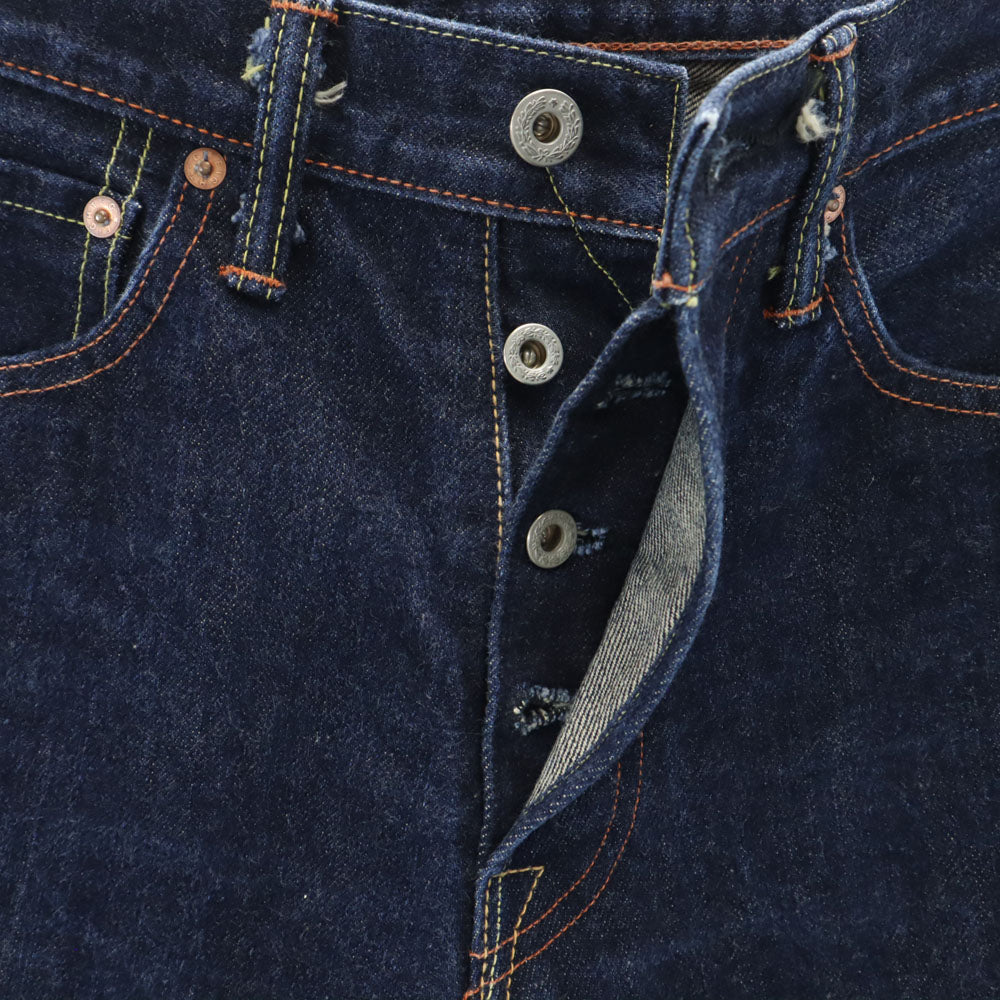 エイトジー ストレートデニムパンツ w29 ネイビー ジーンズ ボタンフライ メンズ