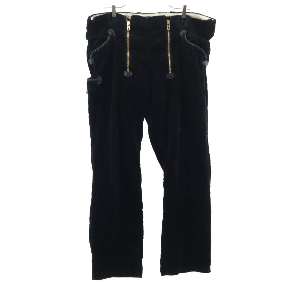 エフエイチビー 80s ヴィンテージ ユーロワーク 木こり ブラックコーズ コーデュロイパンツ 58 ブラック ロガーパンツ メンズ