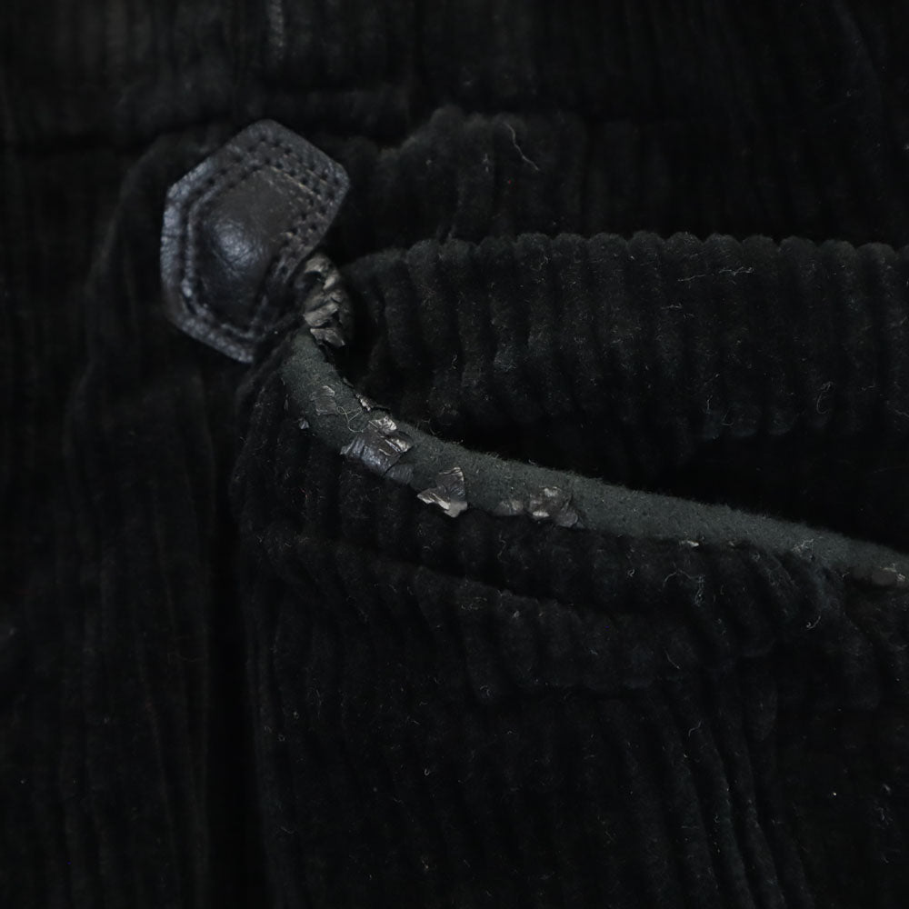 エフエイチビー 80s ヴィンテージ ユーロワーク 木こり ブラックコーズ コーデュロイパンツ 58 ブラック ロガーパンツ メンズ