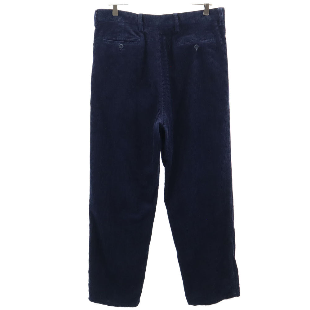 ARMANI JEANS アルマーニジーンズ STONEWASHED ツータック コーデュロイパンツ w34 ネイビー メンズ