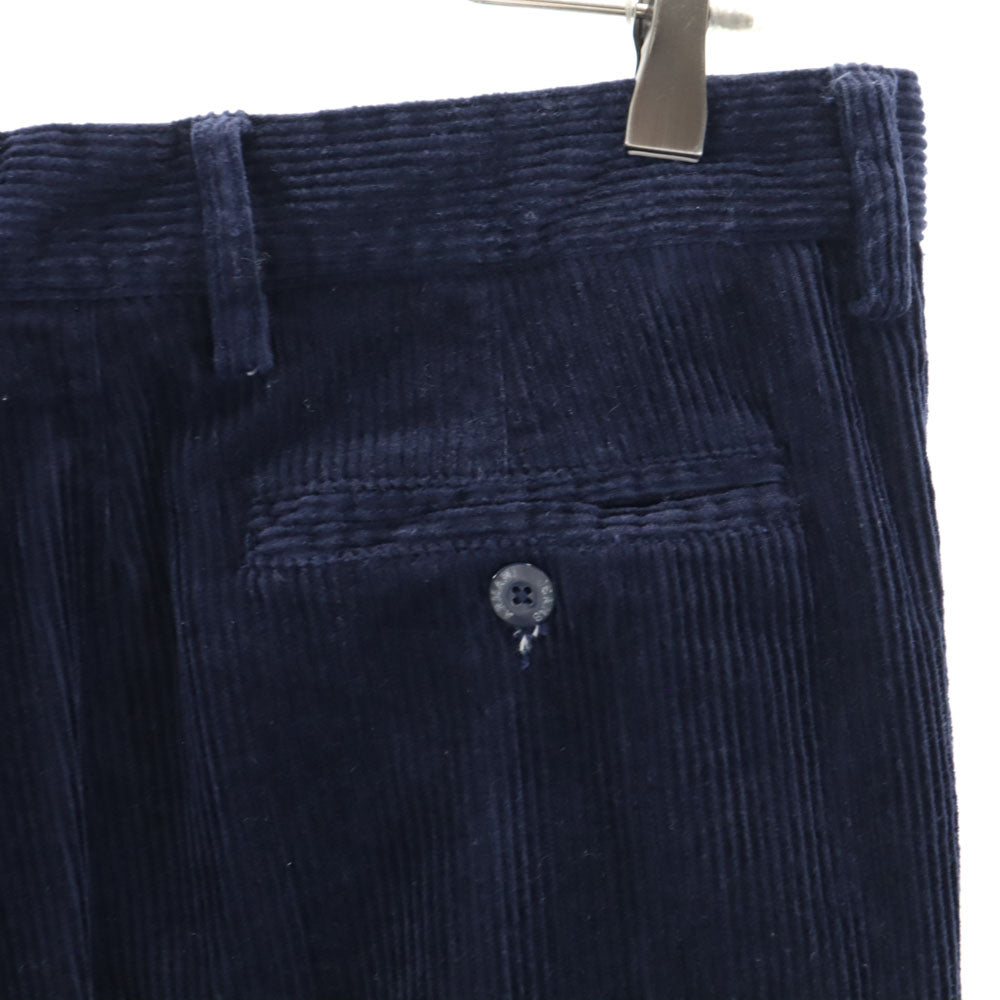 ARMANI JEANS アルマーニジーンズ STONEWASHED ツータック コーデュロイパンツ w34 ネイビー メンズ