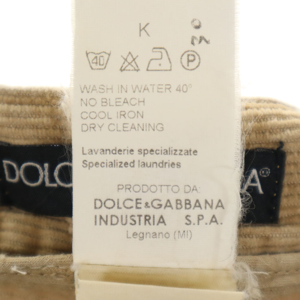 DOLCE&GABBANA ドルチェアンドガッバーナ イタリア製 ストレート コーデュロイパンツ 46 ベージュ レディース