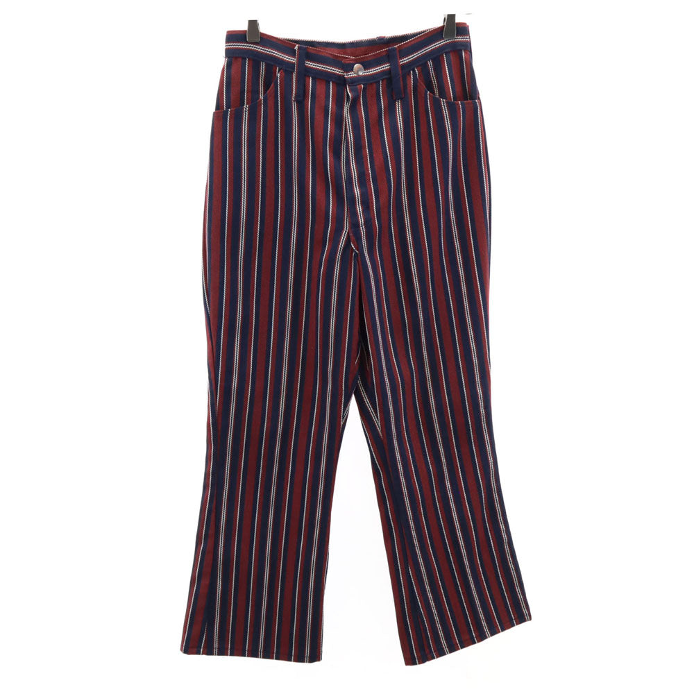 Wrangler ラングラー 70s ヴィンテージ USA製 ストライプ柄 フレアパンツ 14 レッド×ネイビー ブーツカット メンズ