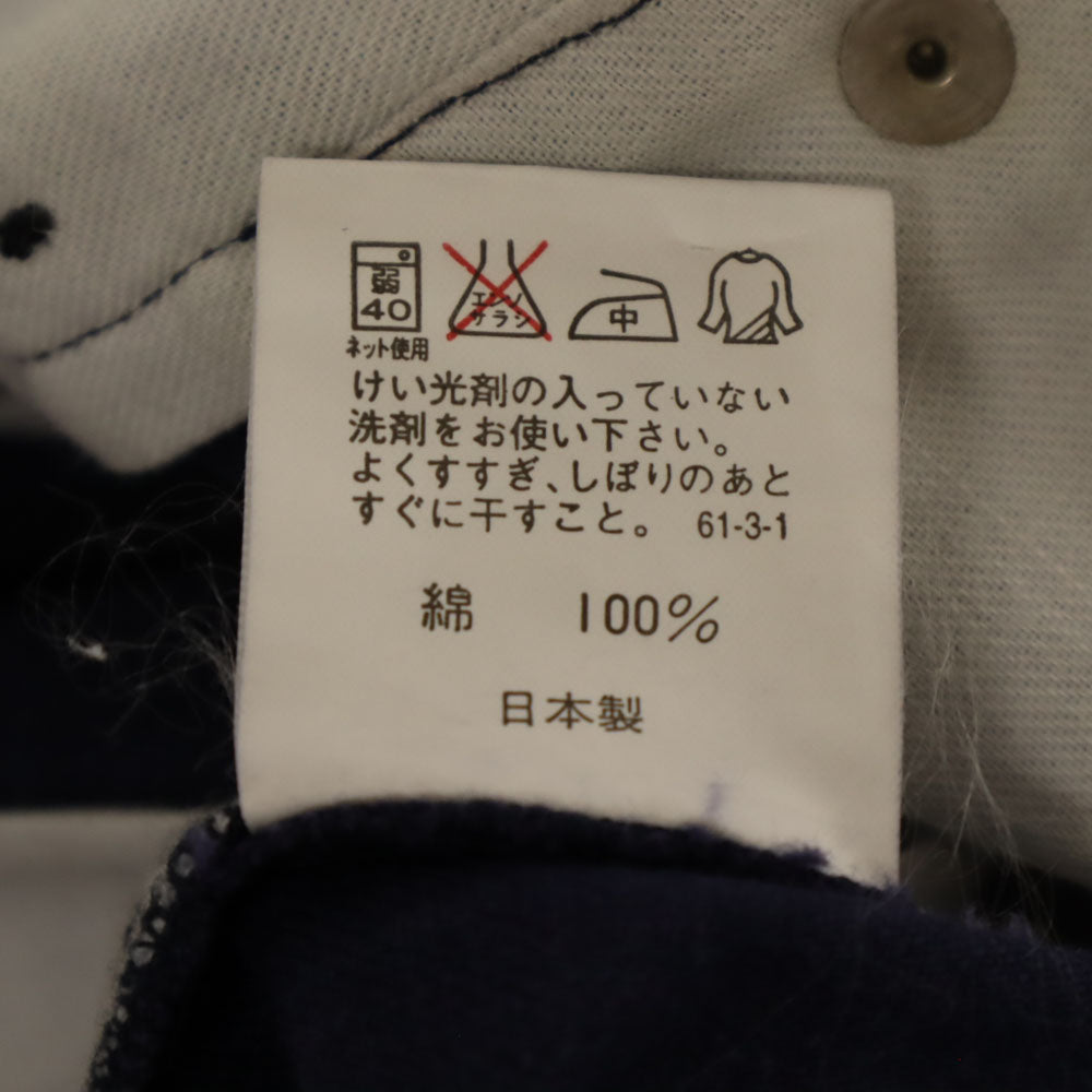 RALPH LAUREN ラルフローレン 日本製 ボタンフライ ワイドパンツ 11 ネイビー系 レディース