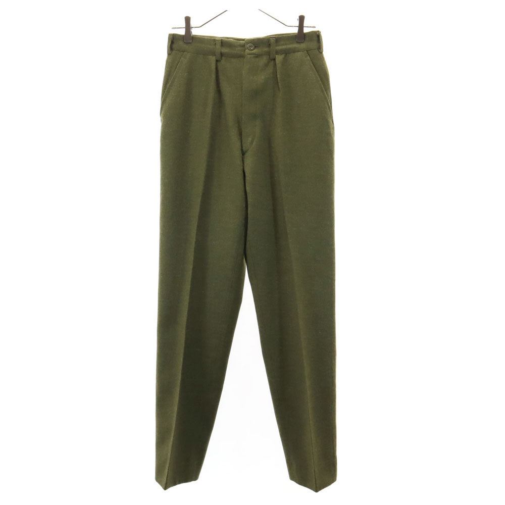 ノルウェー軍 60s ヴィンテージ ウールブレンド トラウザー パンツ 46L グリーン ドレスパンツ メンズ