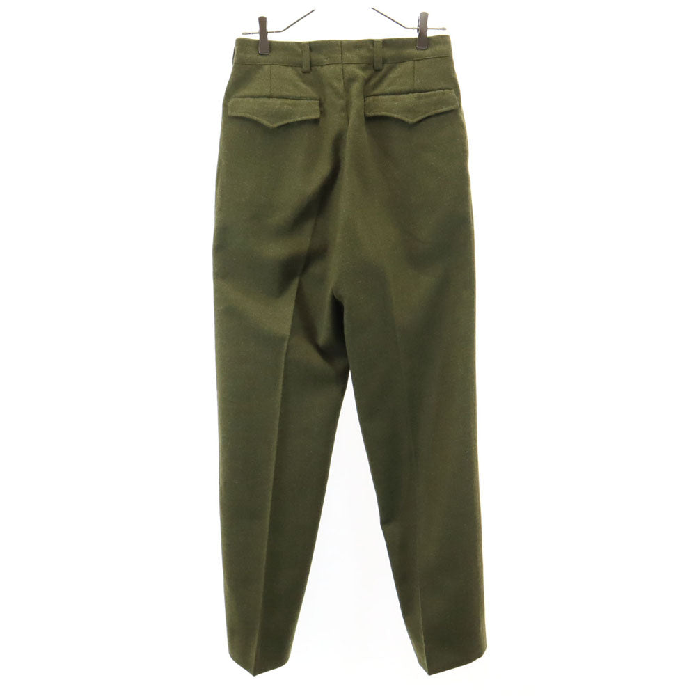 ノルウェー軍 60s ヴィンテージ ウールブレンド トラウザー パンツ 46L グリーン ドレスパンツ メンズ