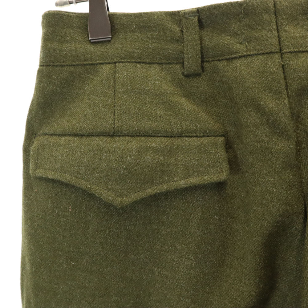 ノルウェー軍 60s ヴィンテージ ウールブレンド トラウザー パンツ 46L グリーン ドレスパンツ メンズ