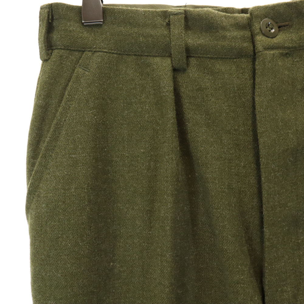 ノルウェー軍 60s ヴィンテージ ウールブレンド トラウザー パンツ 46L グリーン ドレスパンツ メンズ