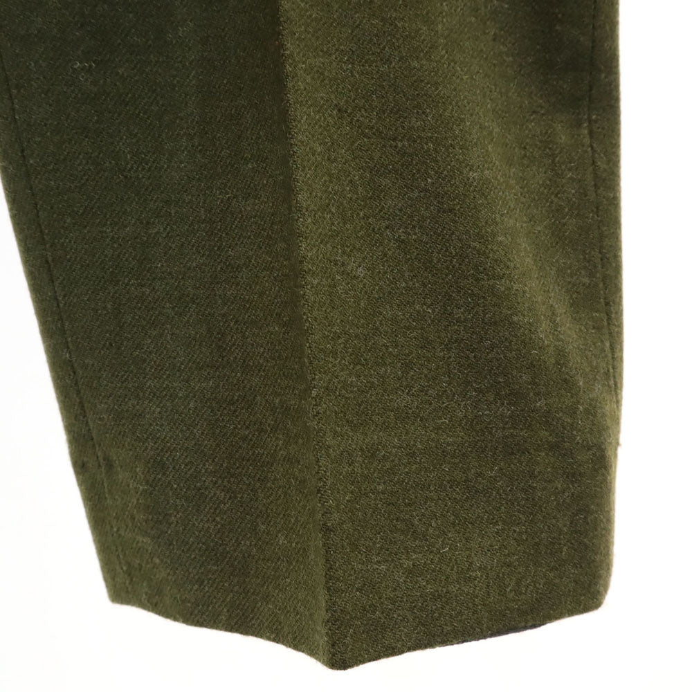 ノルウェー軍 60s ヴィンテージ ウールブレンド トラウザー パンツ 46L グリーン ドレスパンツ メンズ