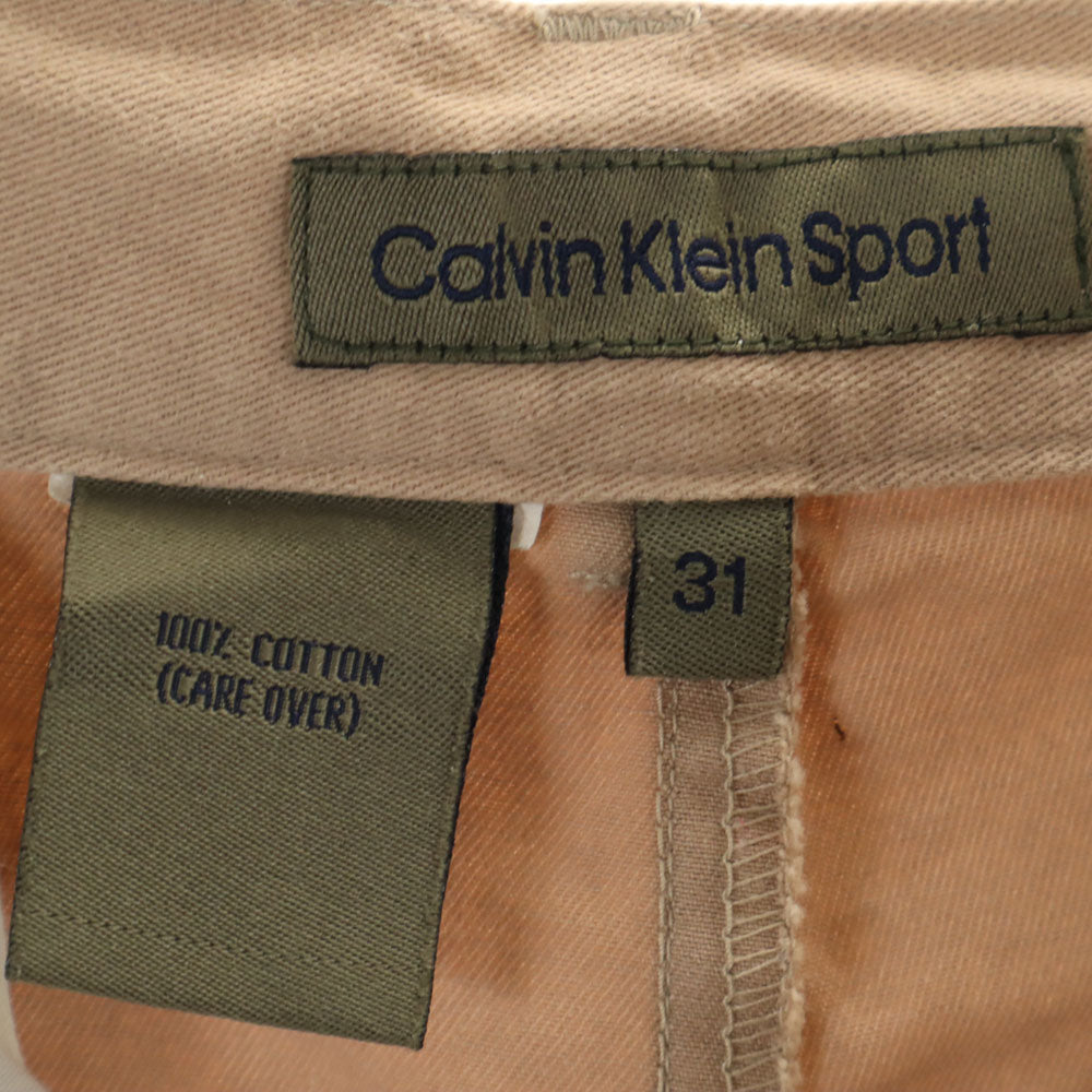 カルバンクラインスポーツ 90s 00s オールド タック パンツ w31 ベージュ系 ボタンフライ メンズ