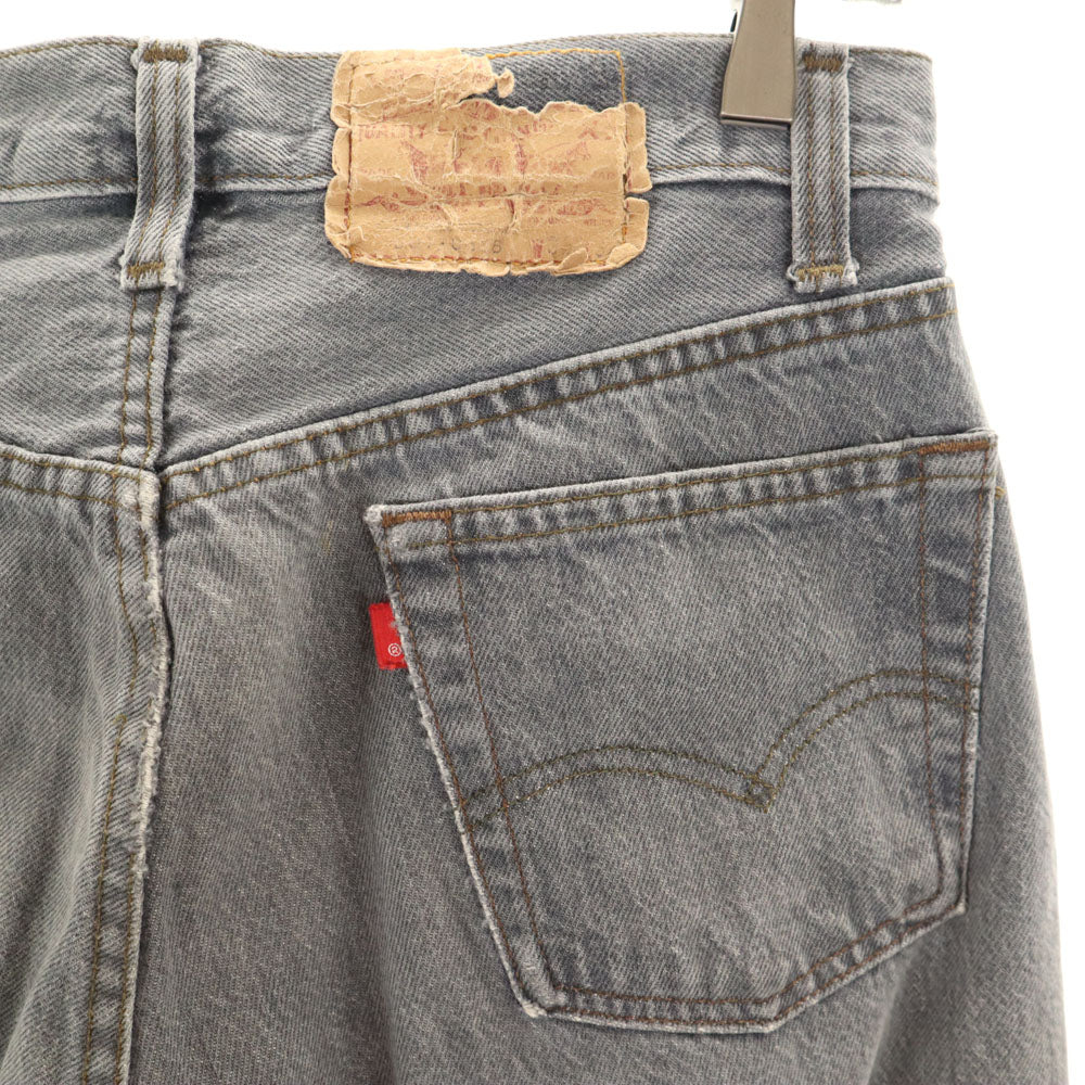 Levi's リーバイス 80s 501-0658 後染め ブラック ヴィンテージ カラー デニムパンツ W31 グレー ジーンズ ボタンフライ メンズ