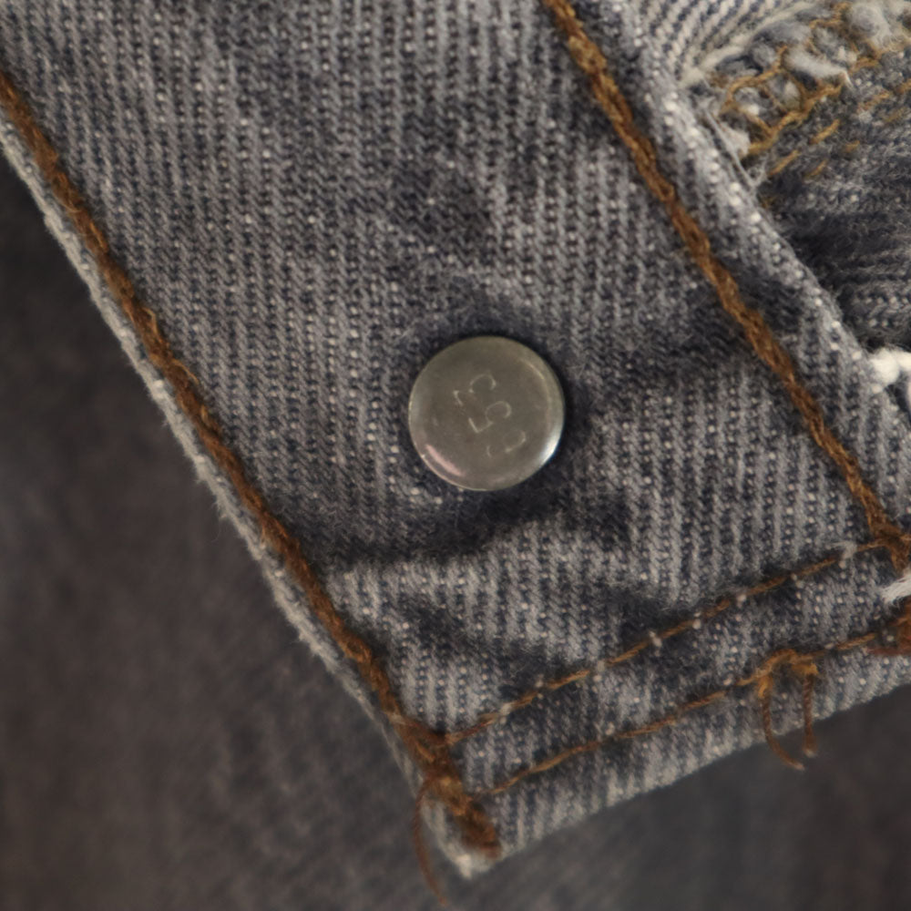 Levi's リーバイス 80s 501-0658 後染め ブラック ヴィンテージ カラー デニムパンツ W31 グレー ジーンズ ボタンフライ メンズ