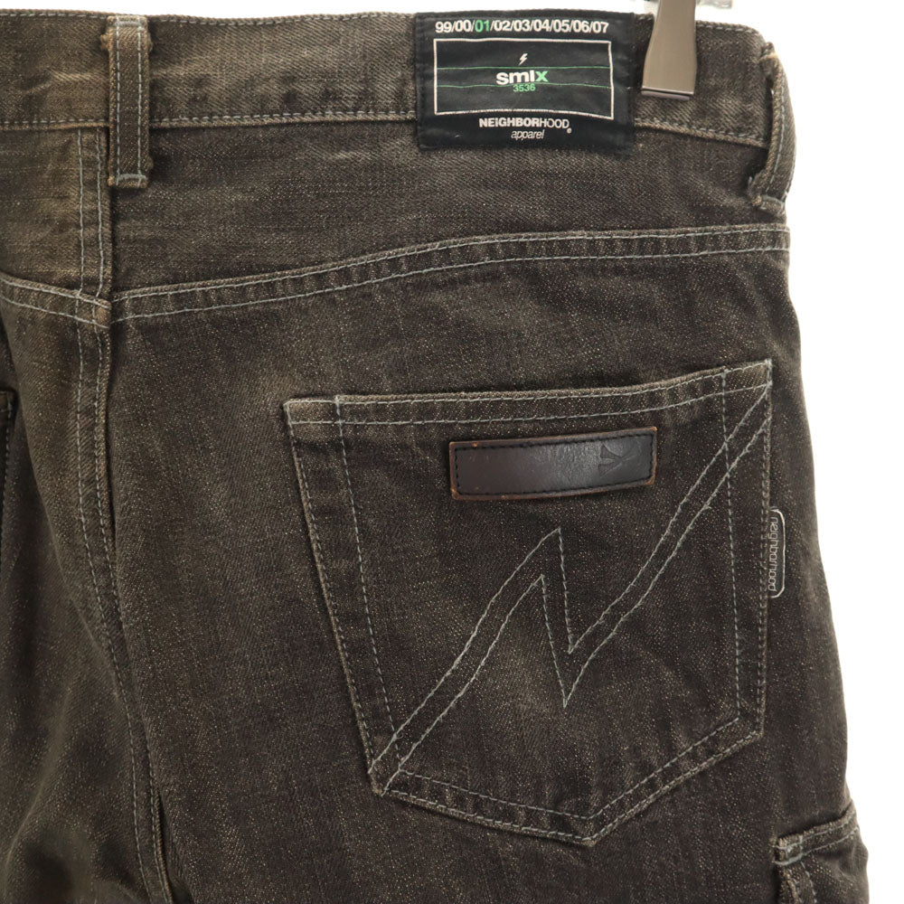 ネイバーフッド 日本製 カーゴ デニムパンツ XL ブラック系 NEIGHBORHOOD ジーンズ メンズ