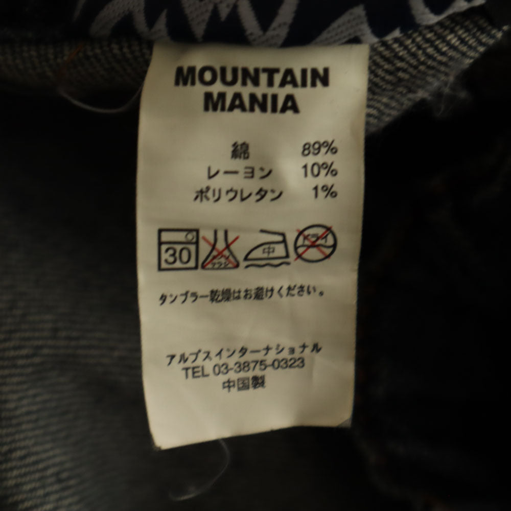 マウンテンマニア デニム アウトドアパンツ S ネイビー クライミング メンズ