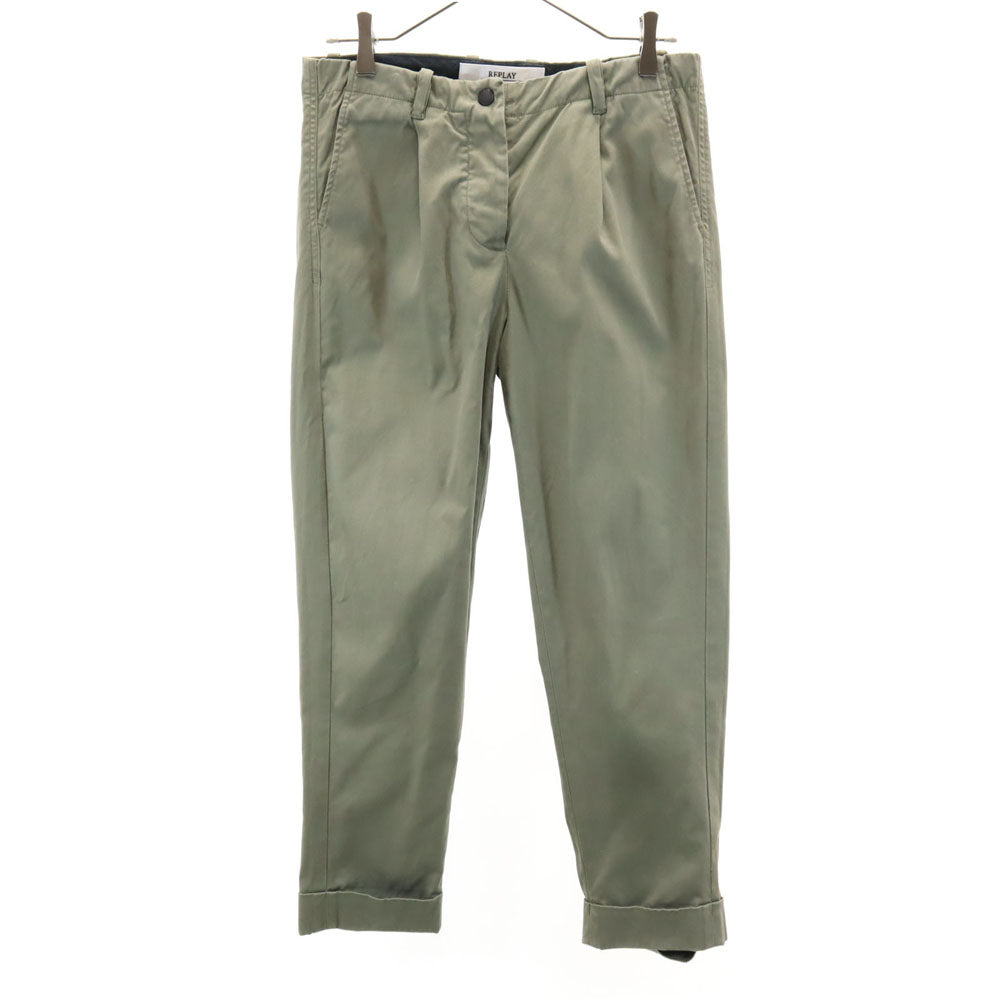 REPLAY リプレイ ロングパンツ w25 カーキ レディース