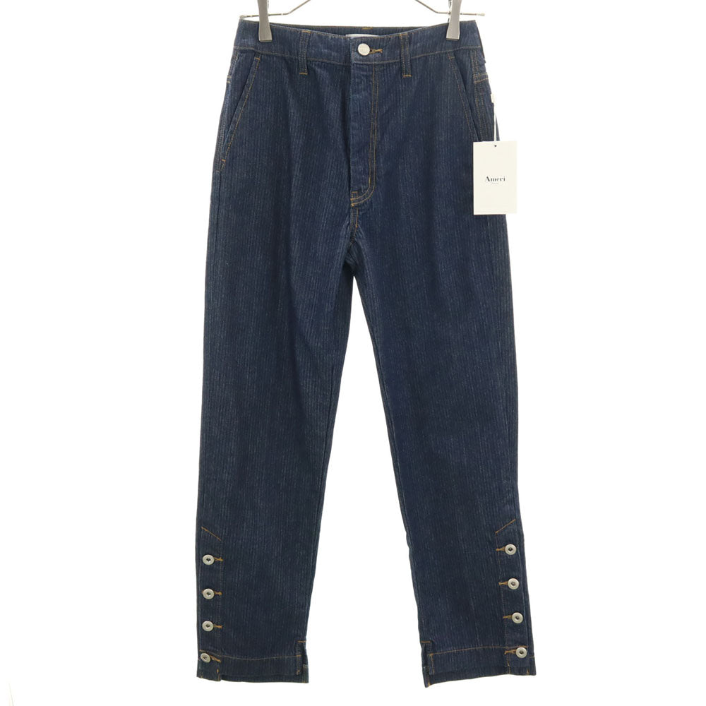 未使用 AMERI UNDRESSED アメリ ストライプ柄 ストレートデニムパンツ w25 ジーンズ タグ付き レディース