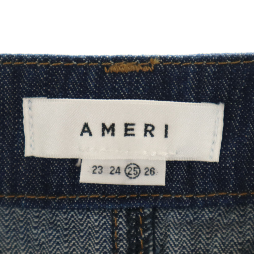 未使用 AMERI UNDRESSED アメリ ストライプ柄 ストレートデニムパンツ w25 ジーンズ タグ付き レディース