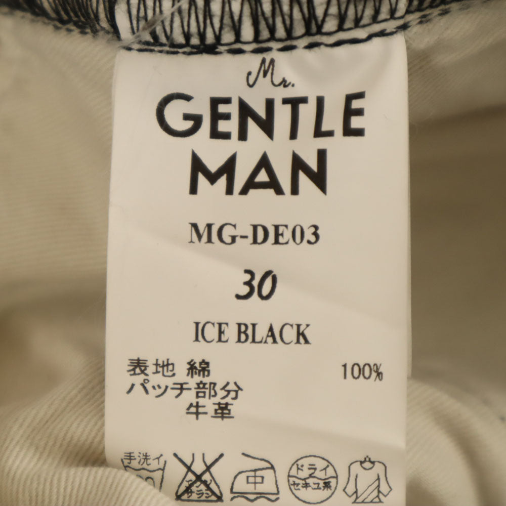 美品 Mr.GENTLEMAN ミスタージェントルマン 日本製 テーパードデニムパンツ W30 アイスブラック ジーンズ レディース