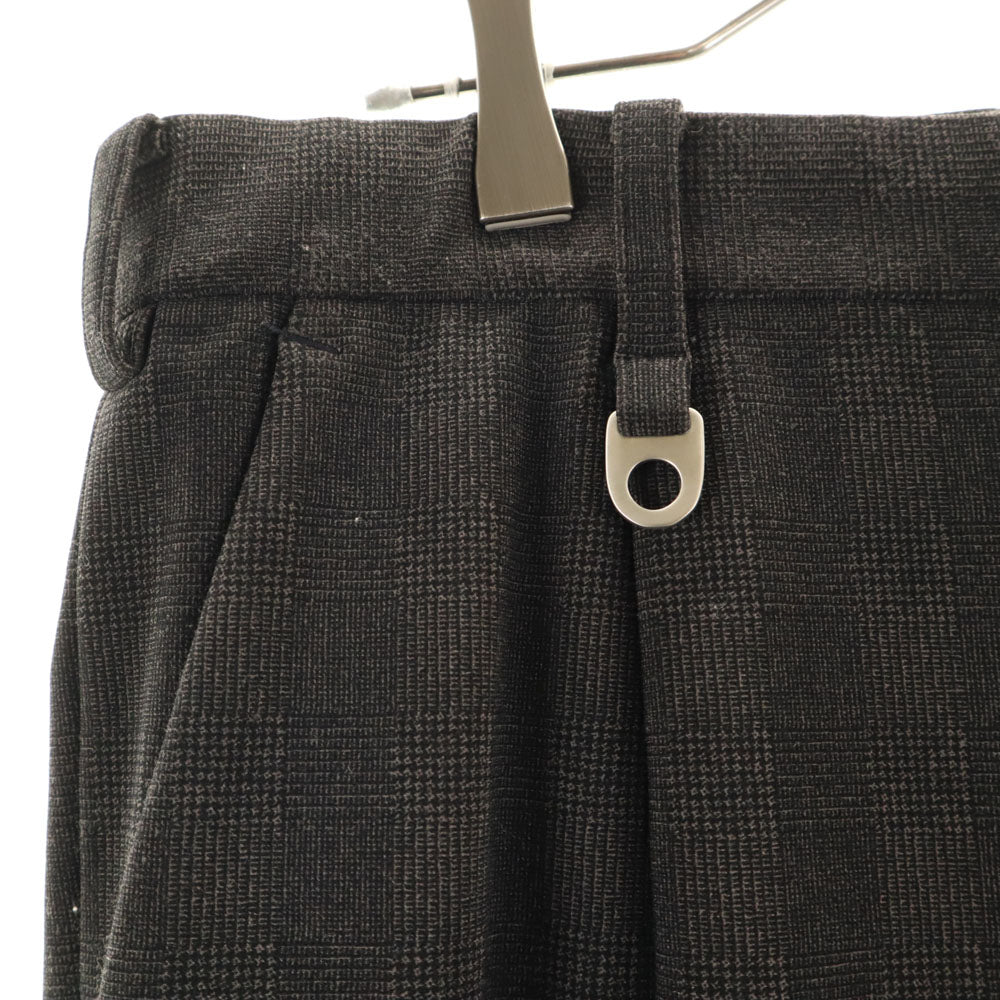 Milok ミロック 日本製 チェック柄 テーパードパンツ M グレー ストレッチ メンズ