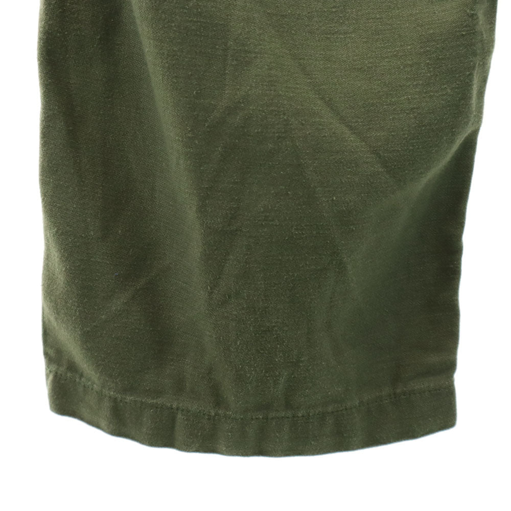 US ARMY アメリカ軍 70s ヴィンテージ コットンサテン ベイカー パンツ W28 カーキ ミリタリー DSA メンズ