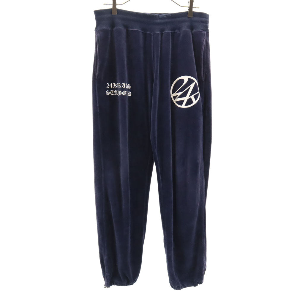 24カラッツ ベロアパンツ M ネイビー 24KARATS メンズ