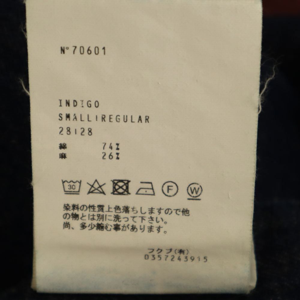 YAECA ヤエカ 日本製 デニムパンツ ネイビー LIKE WEAR メンズ