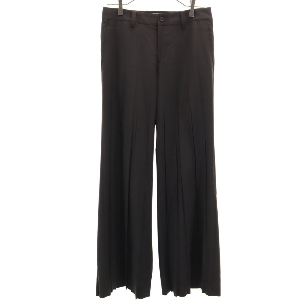 イッセイミヤケフェット 日本製 プリーツ フレアパンツ 3 ブラウン レディース