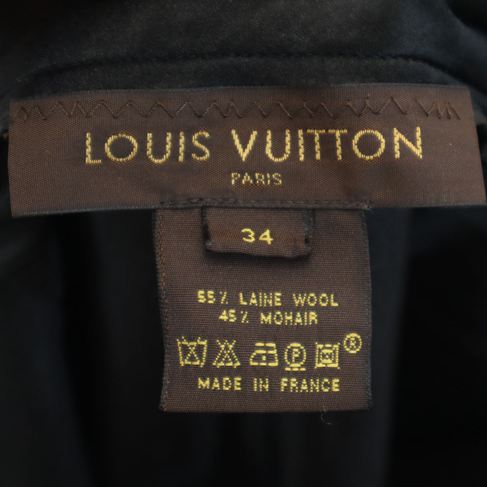 LOUIS VUITTON ルイヴィトン フランス製 ウールブレンド フレアパンツ 34 ブラック レディース