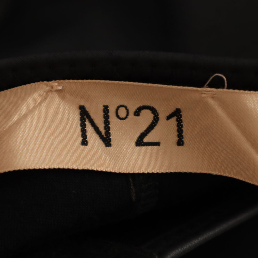 未使用 ヌメロヴェントゥーノ イタリア製 フェイクレザー スリムパンツ 48 ブラック メンズ