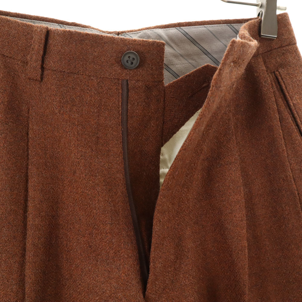 未使用 FRANCESCO FLORDELLI タック ウールパンツ 73 ブラウン レディース