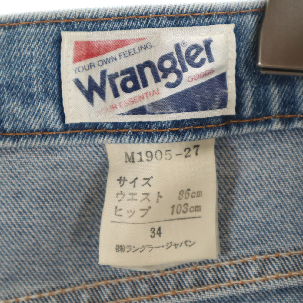 Wrangler ラングラー 日本製 テーパードデニムパンツ W34 ウォッシュブルー ジーンズ メンズ