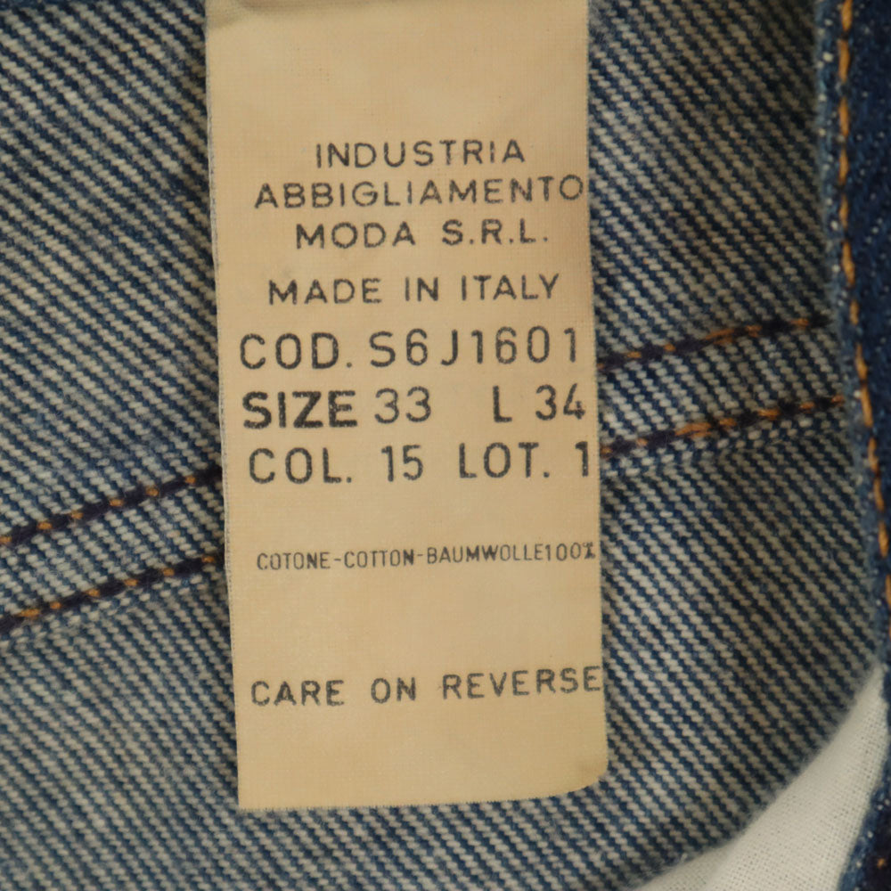 ARMANI JEANS アルマーニジーンズ 90s イタリア製 オールド テーパードデニムパンツ W33 インディゴブルー メンズ