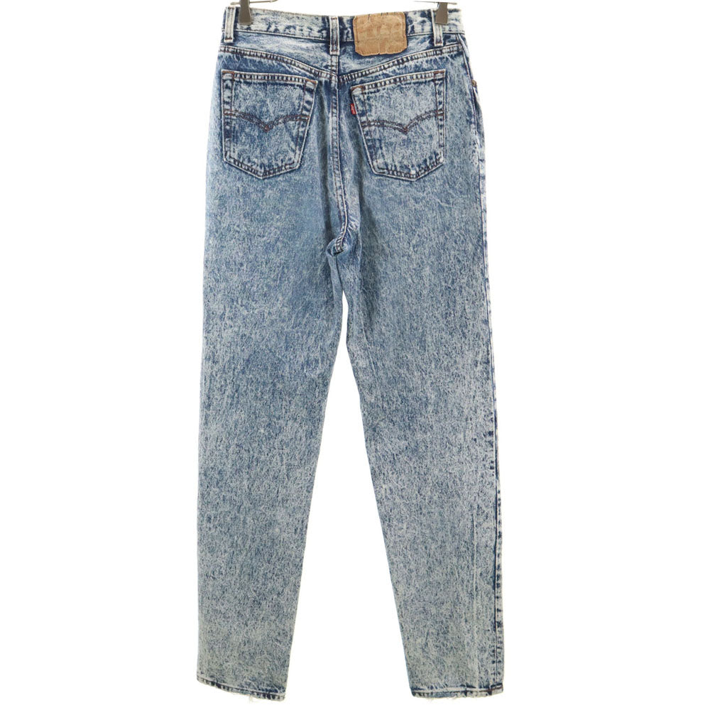 Levi's リーバイス 80s USA製 オールド ケミカル テーパードデニムパンツ 11 アイスブルー ジーンズ レディース