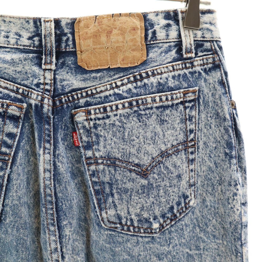 Levi's リーバイス 80s USA製 オールド ケミカル テーパードデニムパンツ 11 アイスブルー ジーンズ レディース