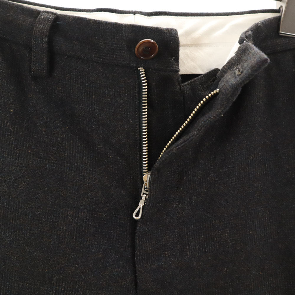 ALLEGE アレッジ 日本製 ウールブレンド スラックスパンツ 2 チャコールブラウン トラウザー メンズ