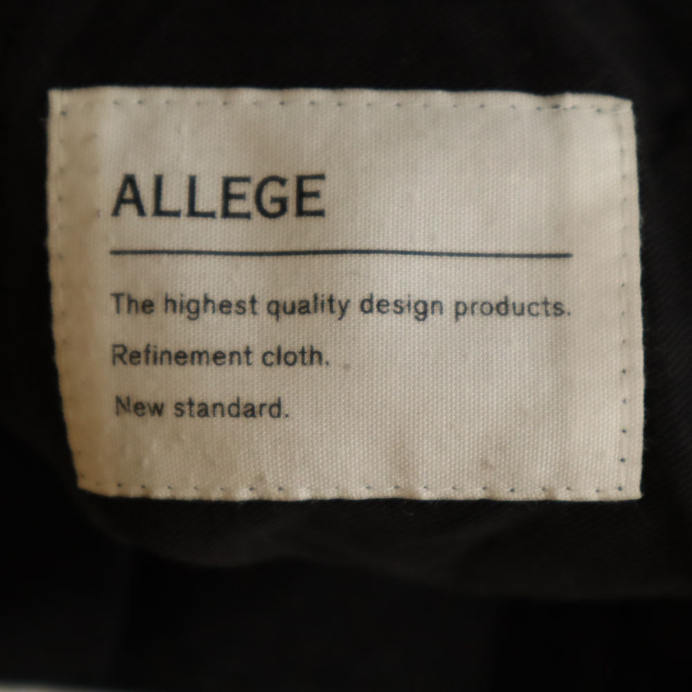 ALLEGE アレッジ 日本製 ウールブレンド スラックスパンツ 2 チャコールブラウン トラウザー メンズ