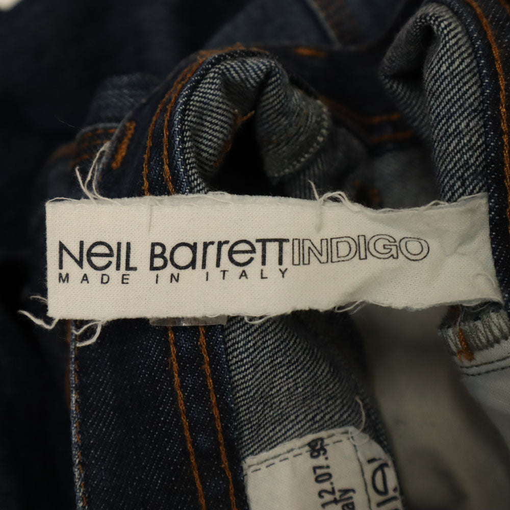NEIL BARRETT ニールバレット イタリア製 ローライズ スリムデニムパンツ W32 インディゴブルー ジーンズ メンズ