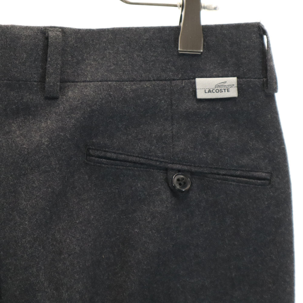 ラコステ 日本製 ウールブレンド スラックスパンツ 79 チャコールグレー LACOSTE メンズ