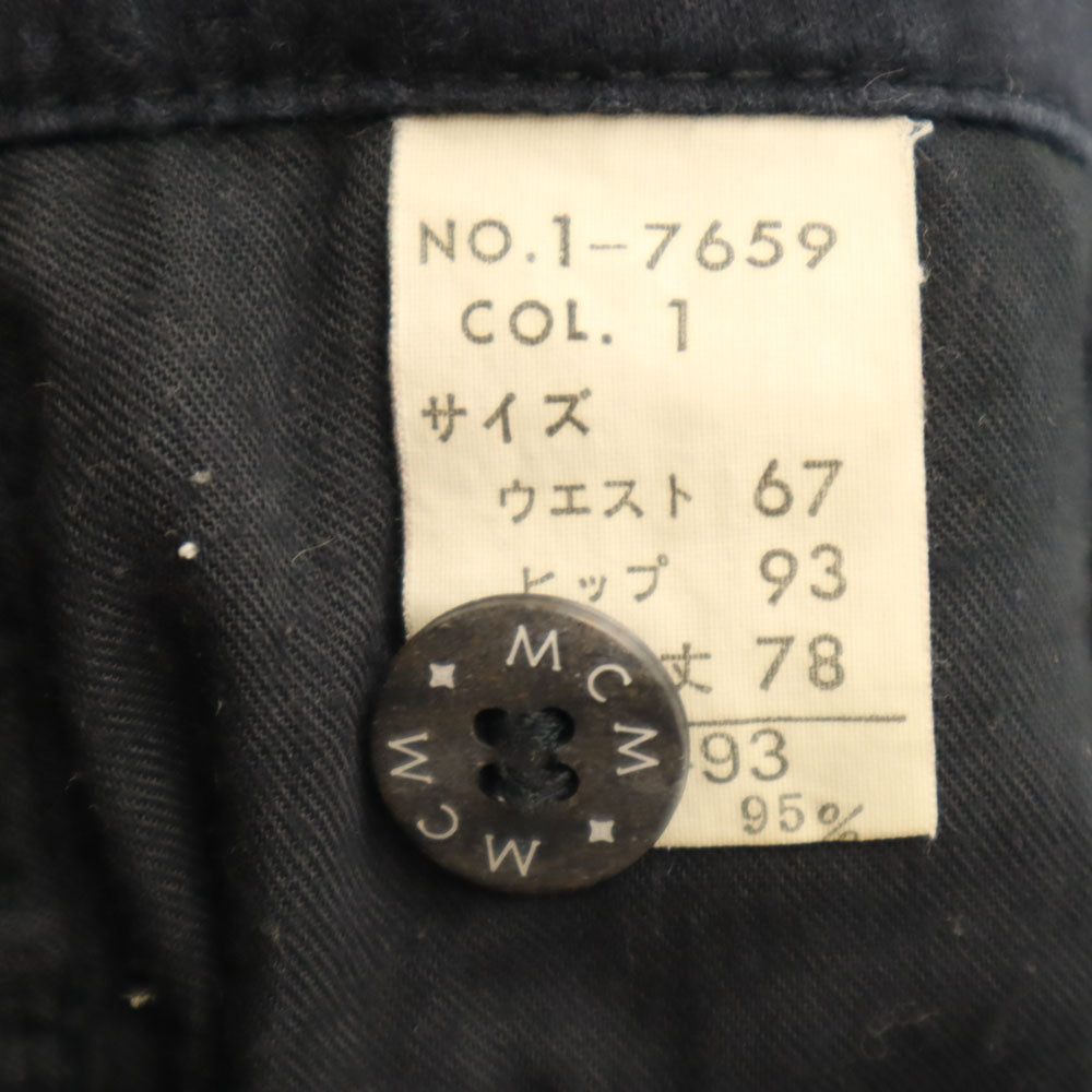 MCM エムシーエム 日本製 総ロゴ ロングパンツ 67 ネイビー LEGERE レディース