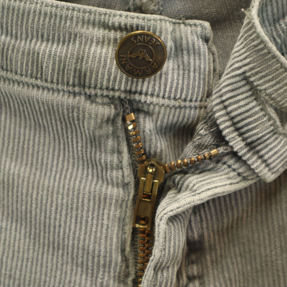 ARMANI JEANS アルマーニジーンズ イタリア製 コンフォートフィット コーデュロイパンツ W27 グレー レディース