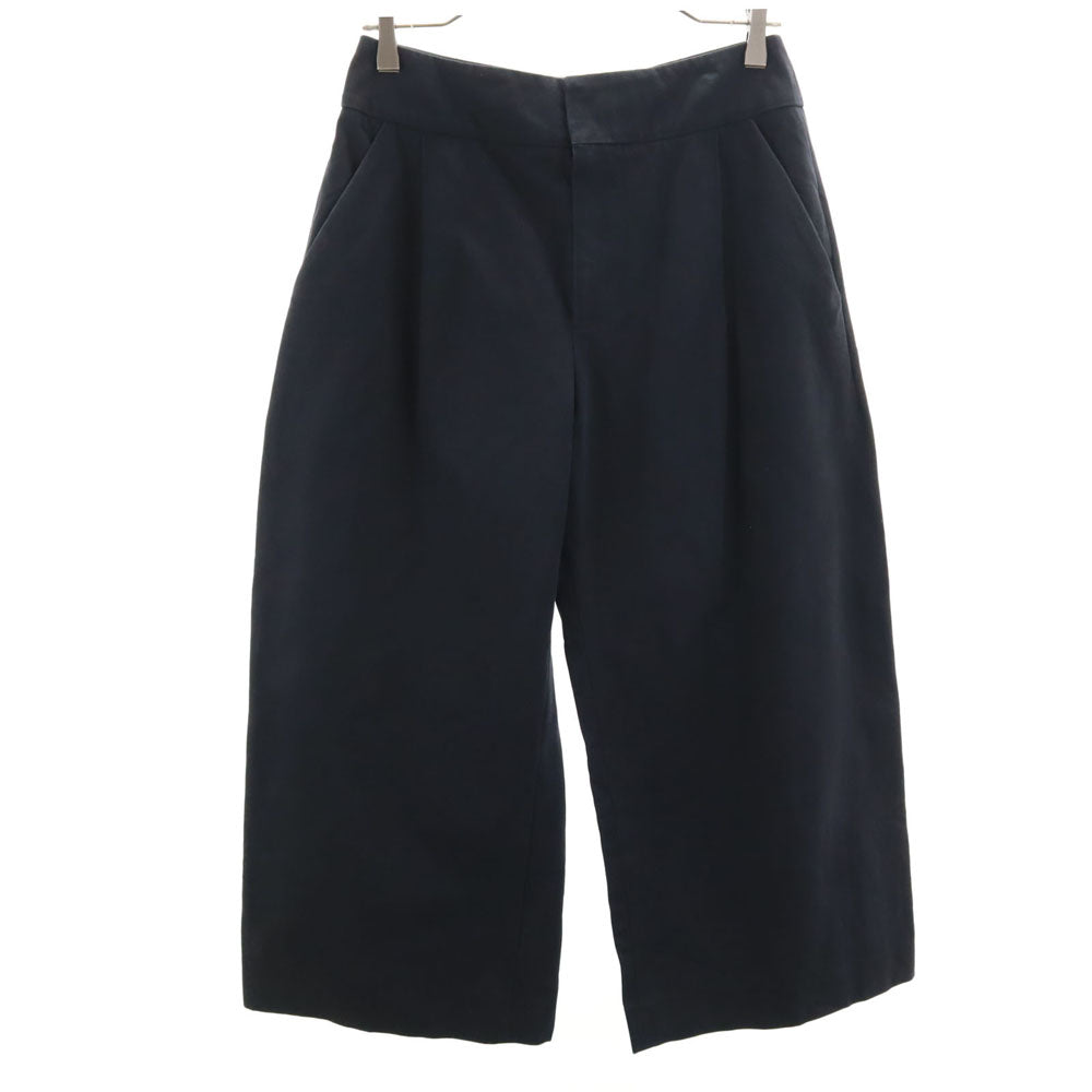MARNI マルニ イタリア製 クロップド ワイドパンツ 38 ネイビー レディース