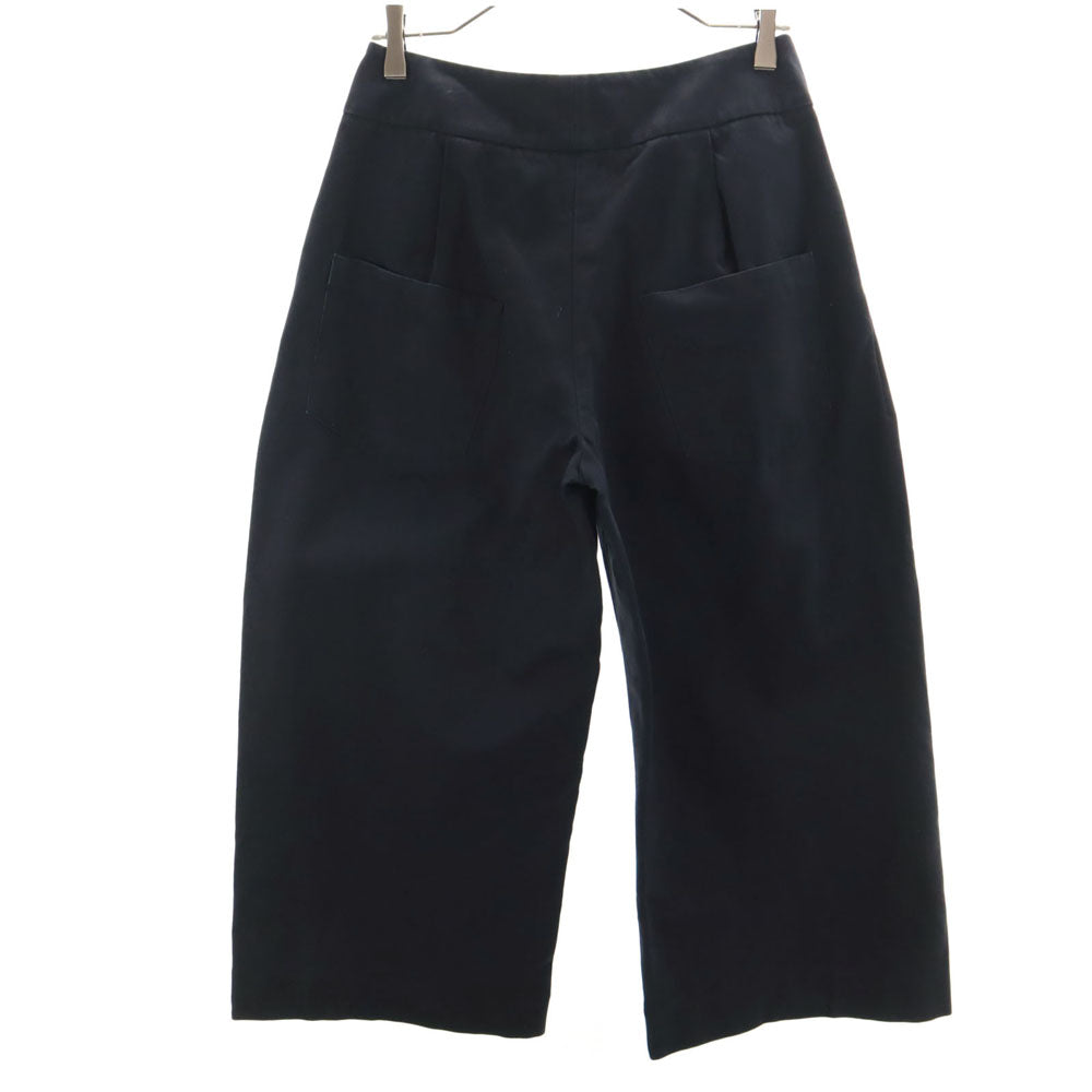 MARNI マルニ イタリア製 クロップド ワイドパンツ 38 ネイビー レディース